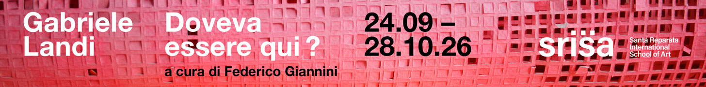 Doveva essere qui? : Gabriele Landi - SRISA Gallery September 24-October 28