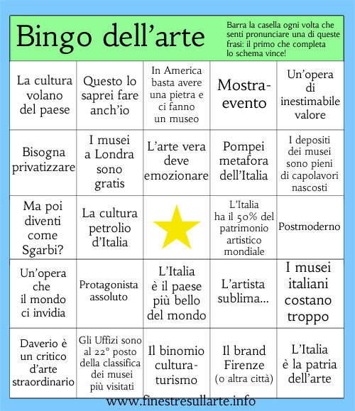 Le bingo de l'art