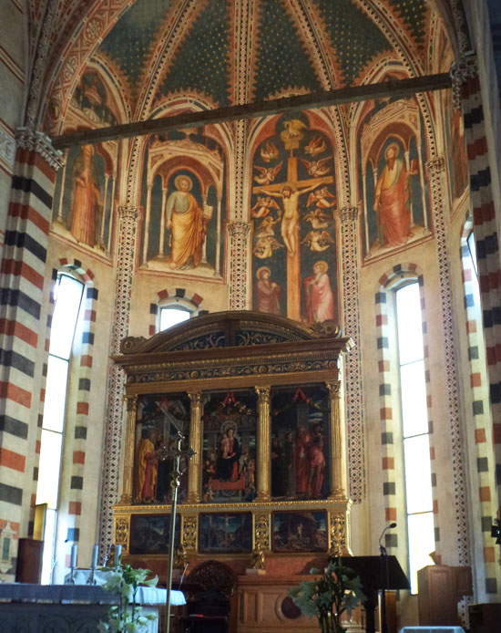 La Pala di San Zeno nel suo contesto, l'altare maggiore della Basilica di San Zeno a Verona
 La Pala di San Zeno nel suo contesto, l'altare maggiore della Basilica di San Zeno a Verona