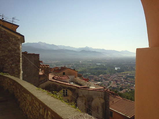 Vista desde un balcón en Trebiano