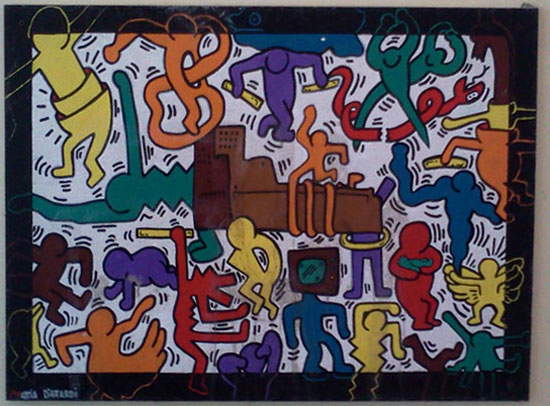 Keith Haring, peinture murale de l'église St. Anthony, 1989 (par Mattia D'Attardi)