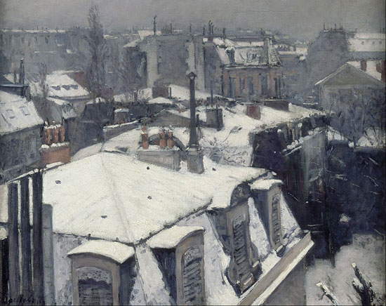 Gustave Caillebotte, Tetti sotto la neve