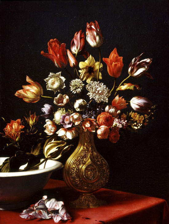 Carlo Dolci, Vaso di fiori e bacile