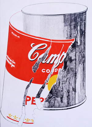 Andy Warhol, Gran lata rota de sopa Campbell's