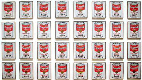 Andy Warhol, latas de sopa Campbell's