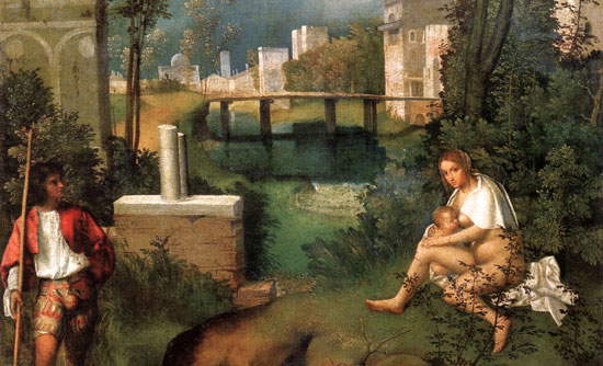 La Tempesta di Giorgione, dettaglio