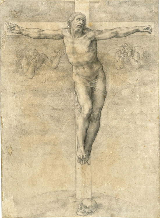 La Crucifixion pour Vittoria Colonna, dessin conservé au British Museum