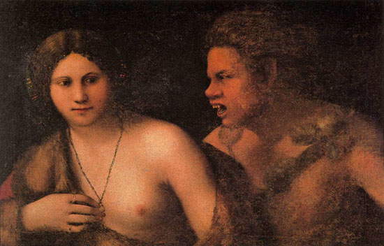 Dosso Dossi, Ninfa e satiro