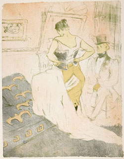 Henri de Toulouse-Lautrec, Femme en corset - Conquête de passage