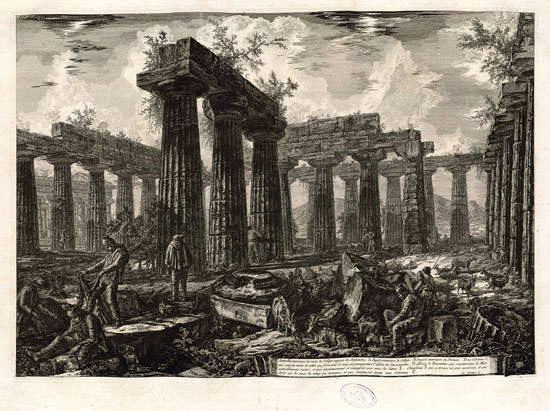 Giovanni Battista Piranesi, Vista de los restos del supuesto colegio