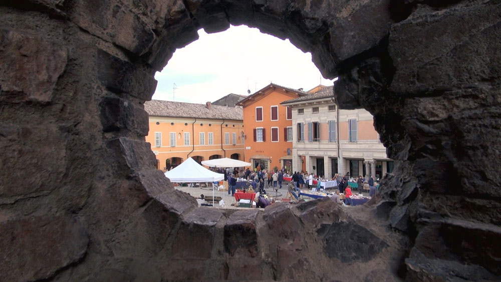 La piazza di Fontanellato vista dalla Rocca Sanvitale