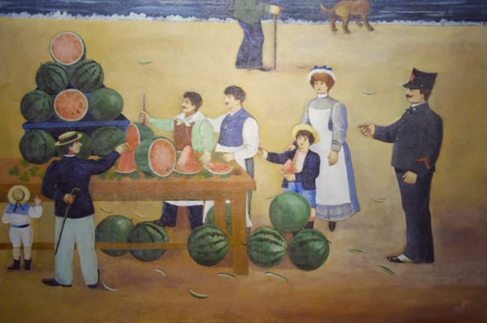 Arturo Pezzella, Schild des Wassermelonenherstellers