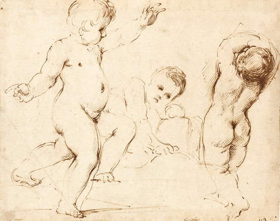 Guercino, Studio per tre putti