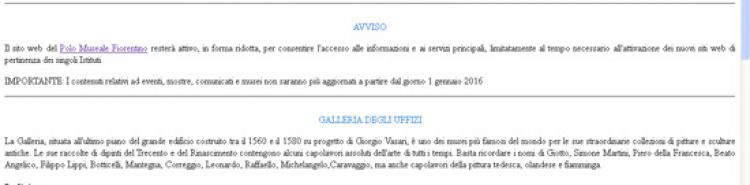 Los Uffizi en la red entre luces y sombras: buenos proyectos pero también muchas lagunas y falta de claridad