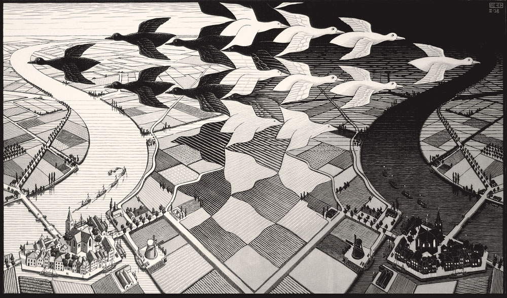 Maurits Cornelis Escher, Tag und Nacht