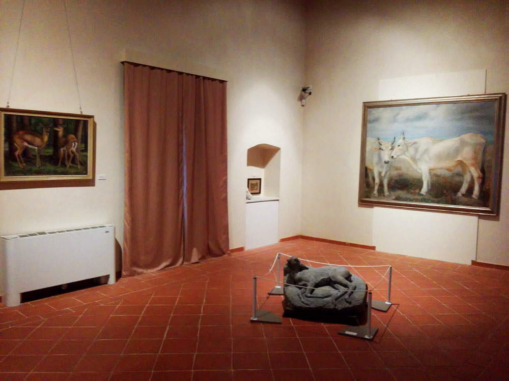 La sala con gli animali della mostra del 1930