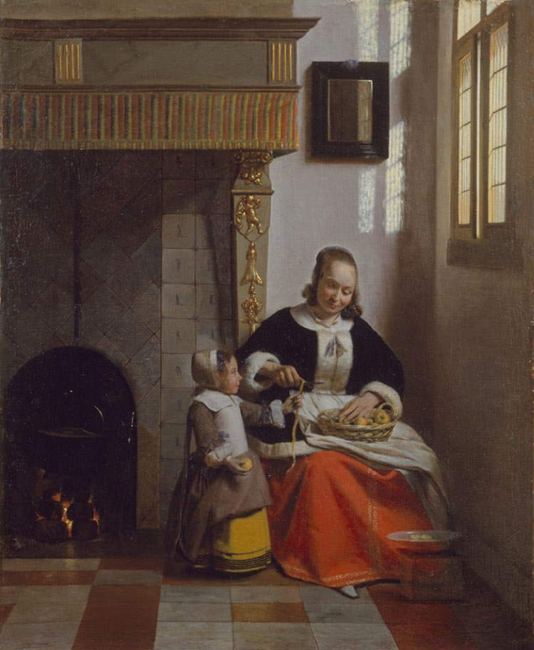 Pieter de Hooch, Donna che sbuccia mele