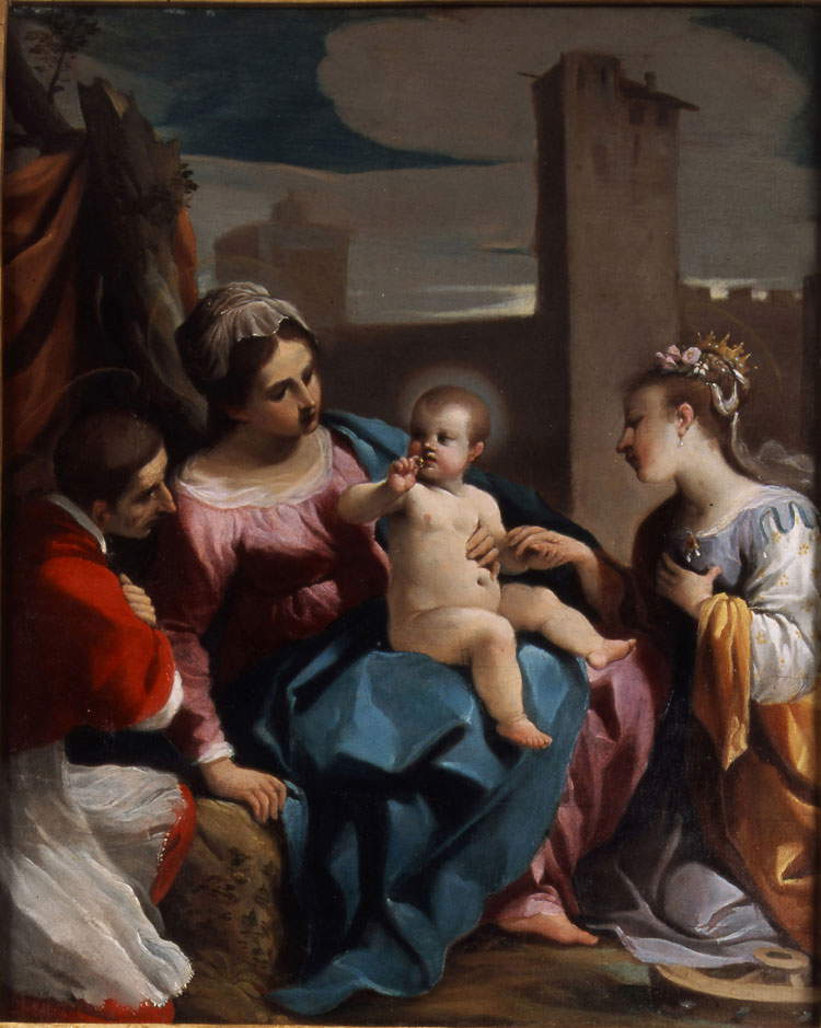 Guercino, Matrimonio mistico di santa Caterina alla presenza di san Carlo Borromeo