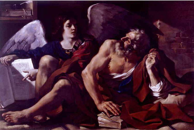 Guercino, San Matteo e l'angelo