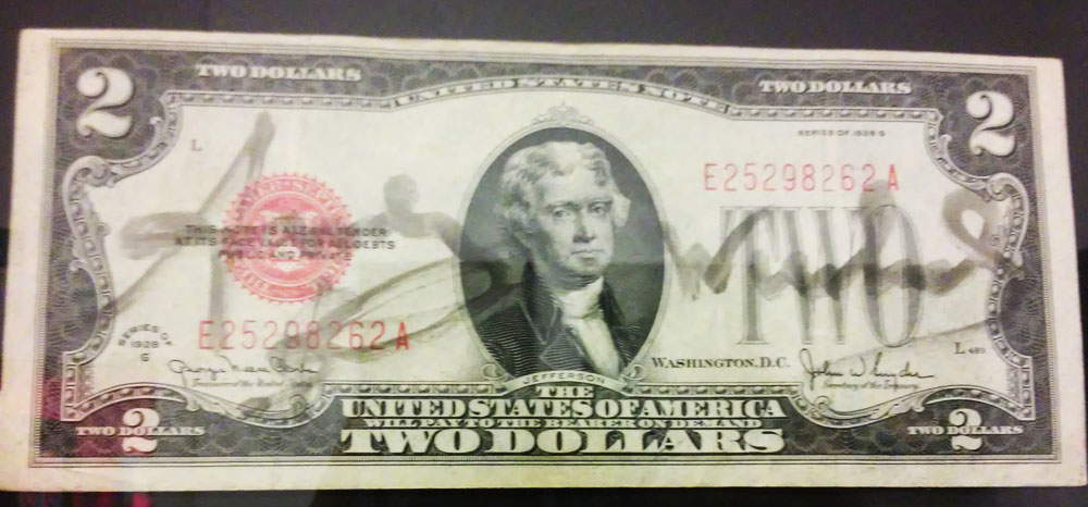 Andy Warhol, Two dollars bill