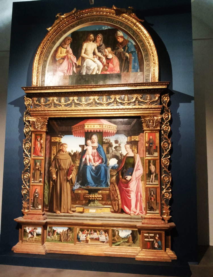 Marco Palmezzano, Madonna in trono tra i santi Francesco e Caterina d’Alessandria