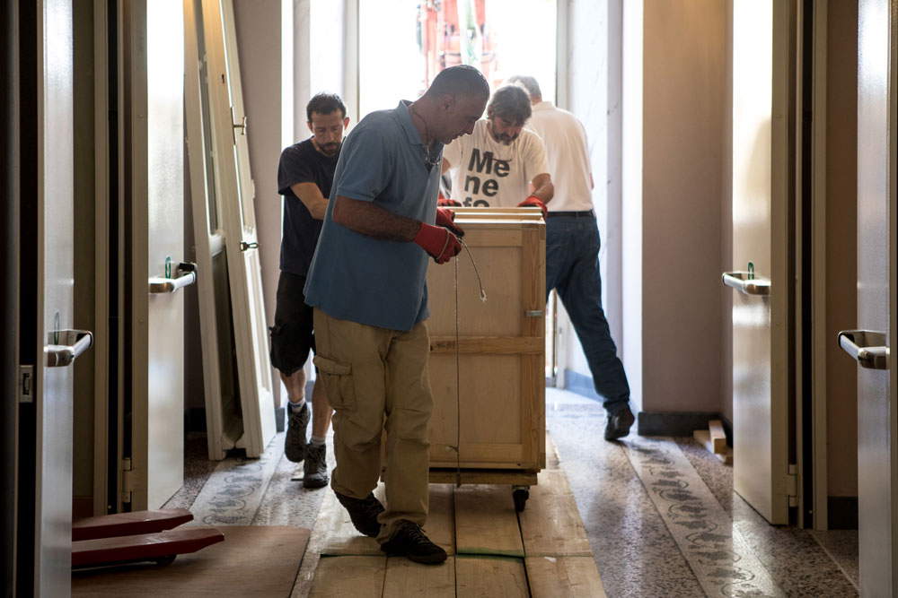 L'arrivo a Carrara delle opere della mostra Dopo Canova