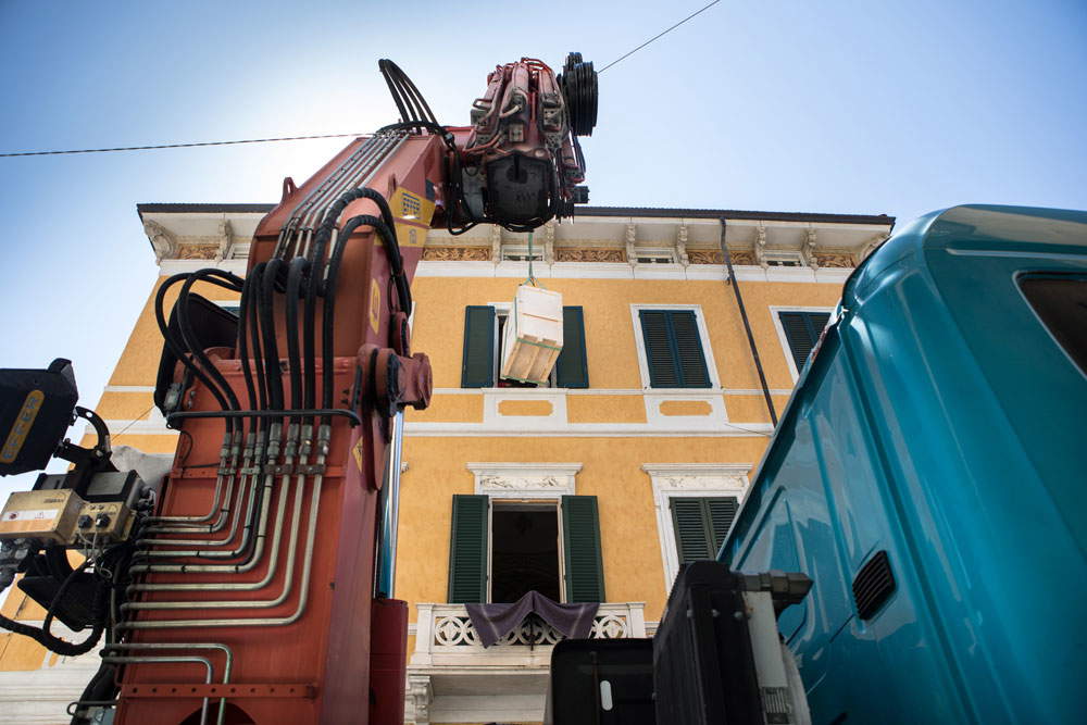 L'arrivo a Carrara delle opere della mostra Dopo Canova