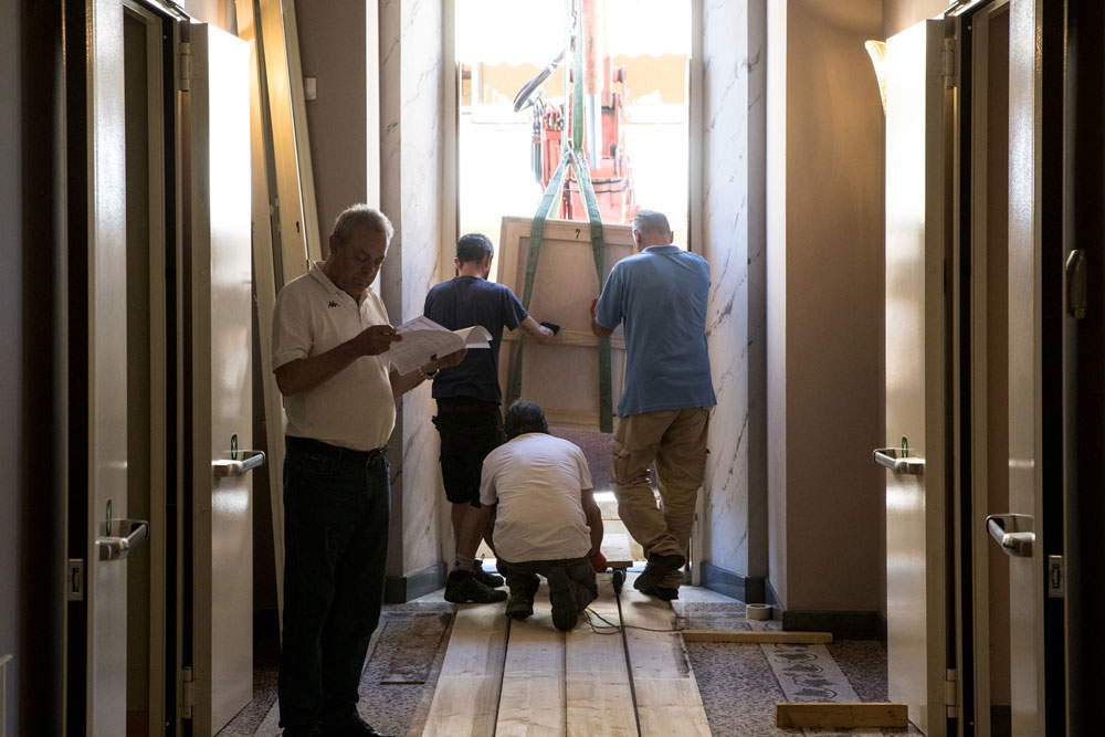 L'arrivo a Carrara delle opere della mostra Dopo Canova