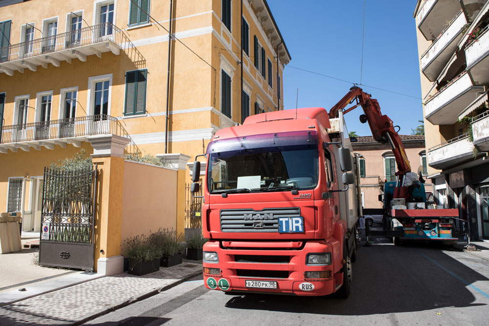 L'arrivo a Carrara delle opere della mostra Dopo Canova