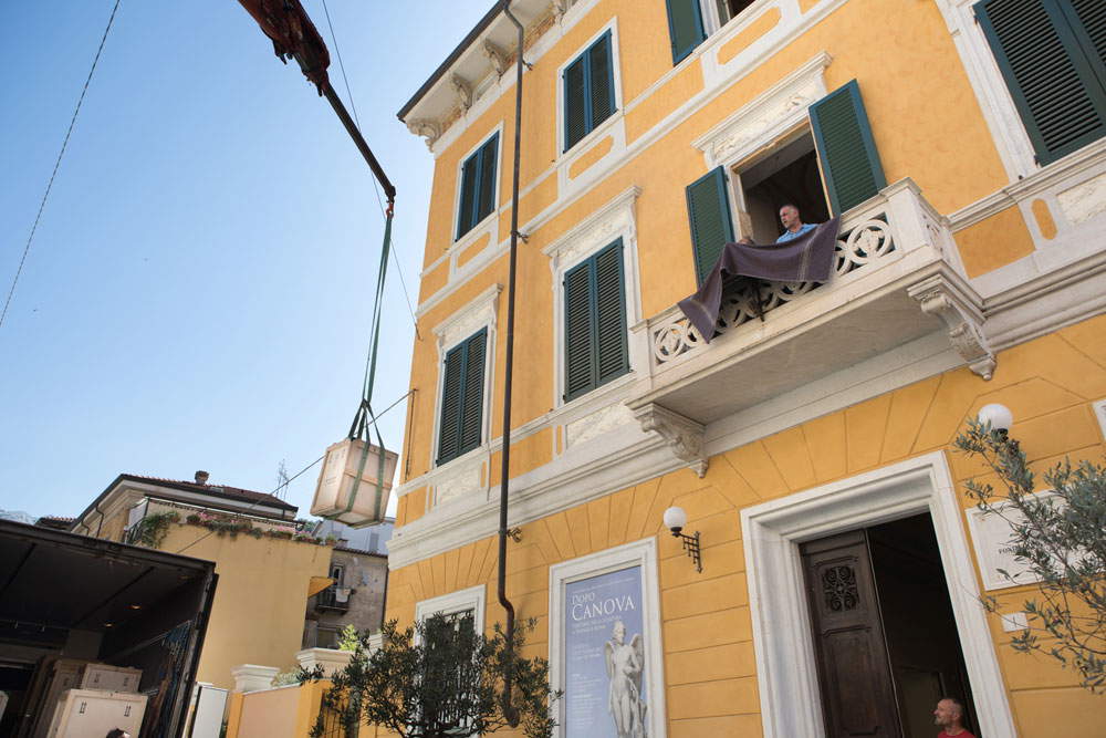 L'arrivo a Carrara delle opere della mostra Dopo Canova