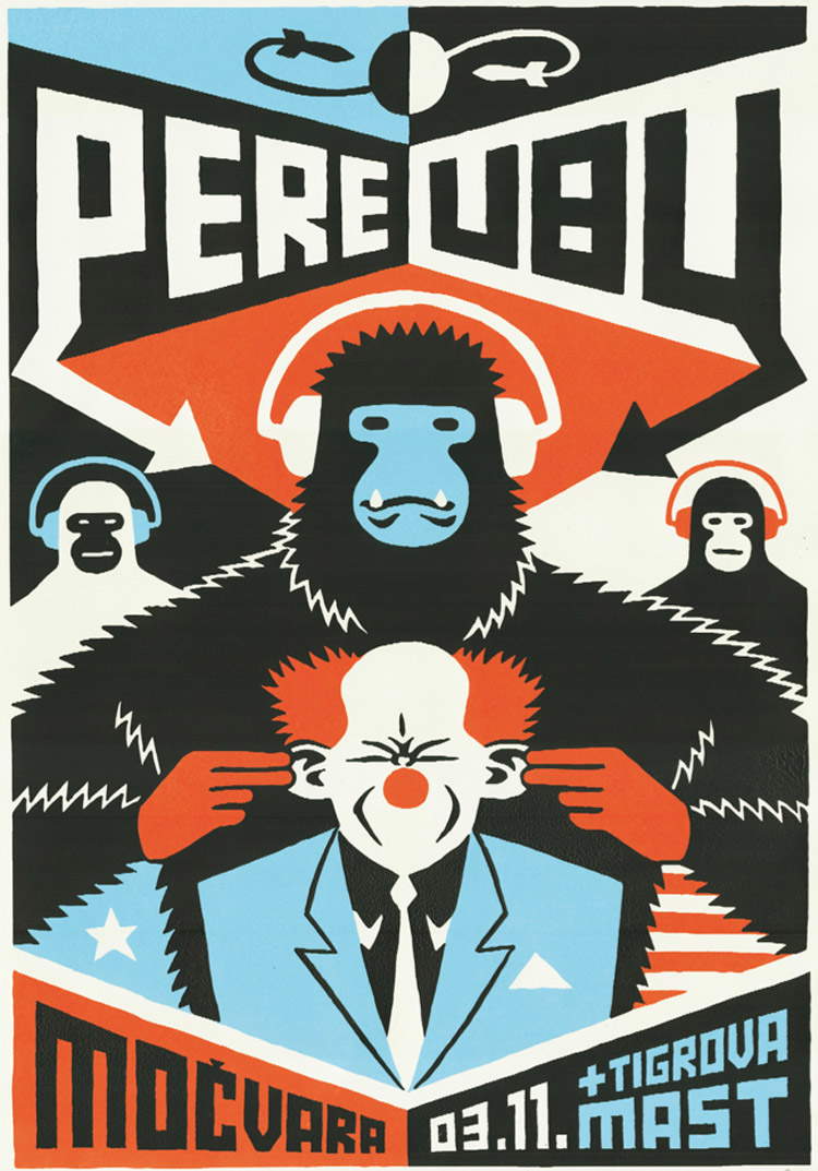 Igor Hofbauer, Cartel del concierto de Pere Ubu en el Močvara de Zagreb