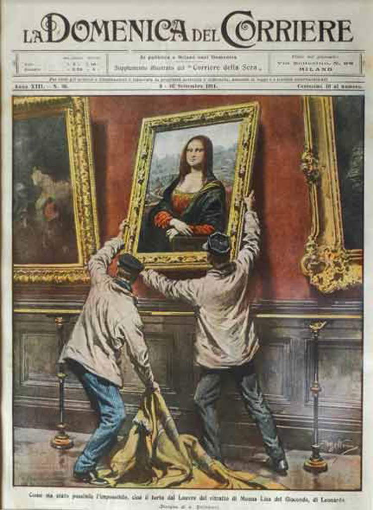 Il furto della Gioconda sulla Domenica del Corriere