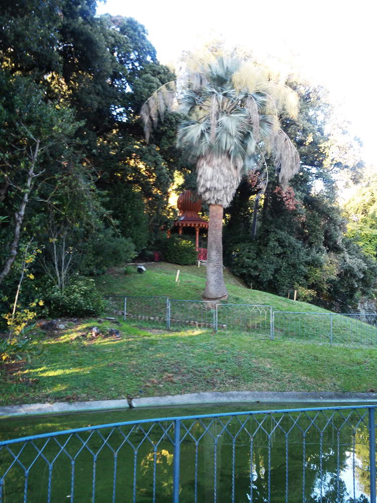 Die Ufer des Lago Grande und im Hintergrund der türkische Kiosk