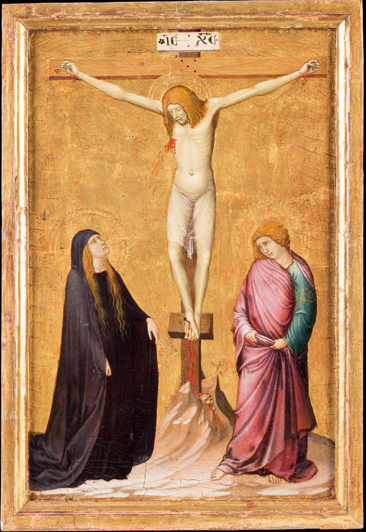 Ambrogio Lorenzetti, Crocifisso con Maria e san Giovanni evangelista dolenti