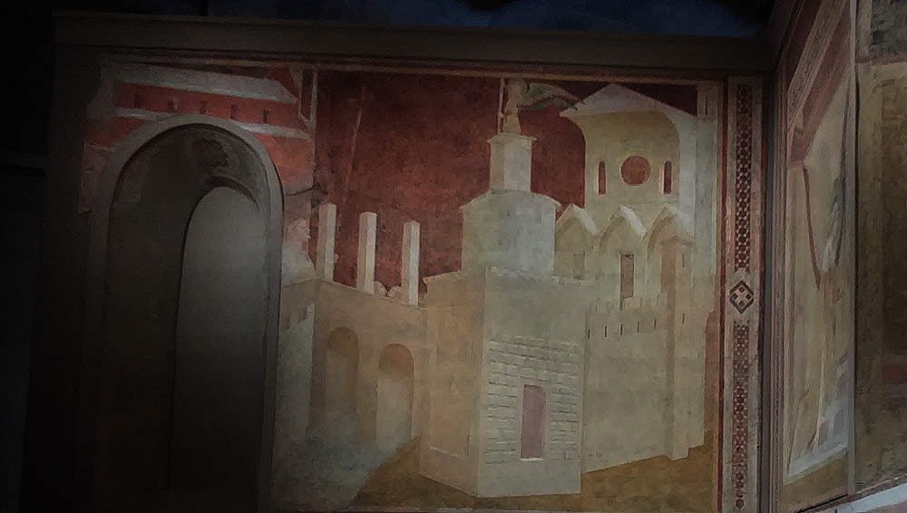 Ambrogio Lorenzetti, Affreschi di Montesiepi, Veduta di Roma