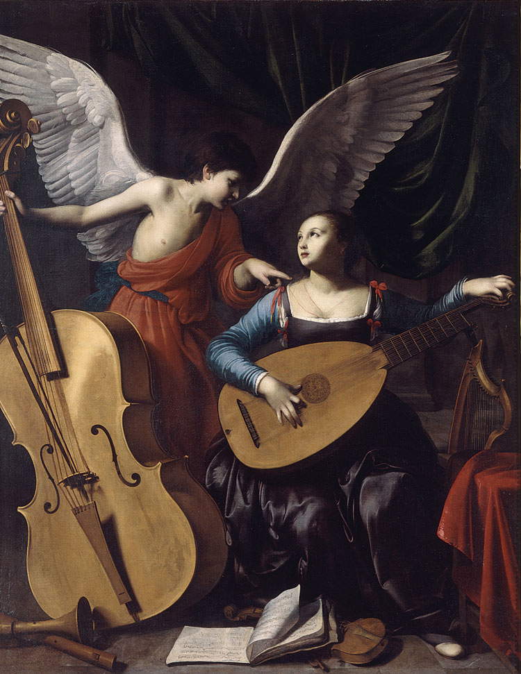 Carlo Saraceni, Santa Cecilia e l’angelo