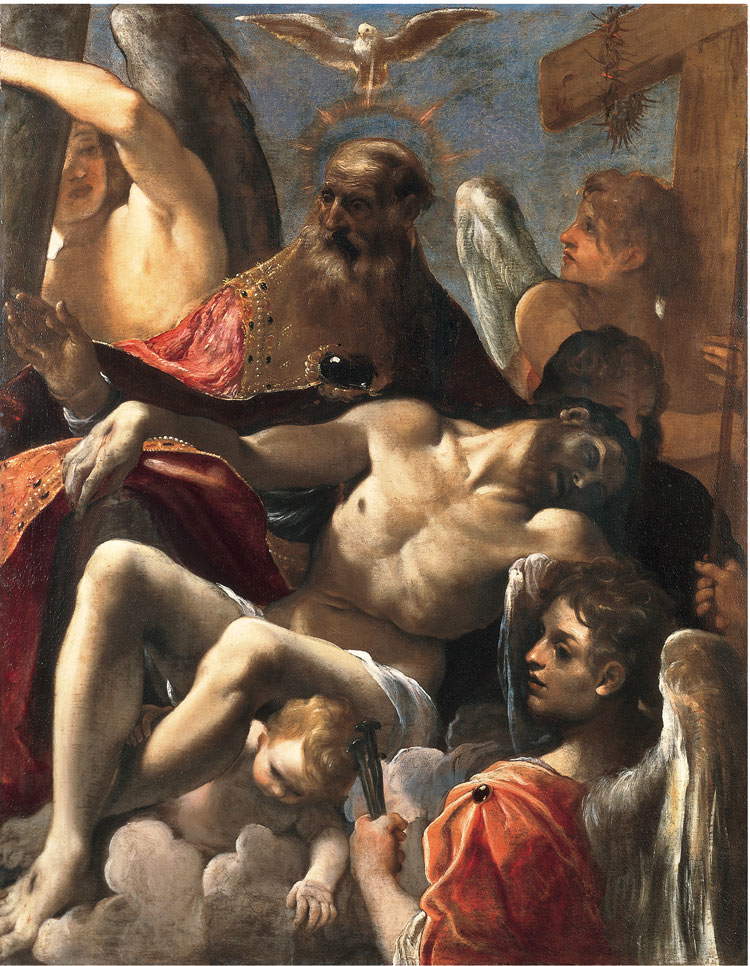 Ludovico Carracci, Trinità con Cristo morto