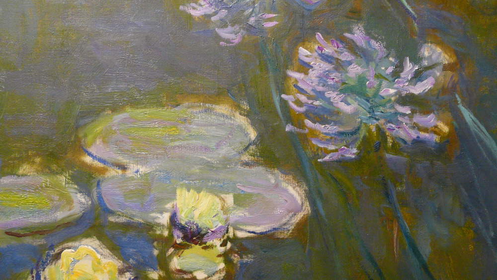 Claude Monet, Ninfee e agapanti, dettaglio