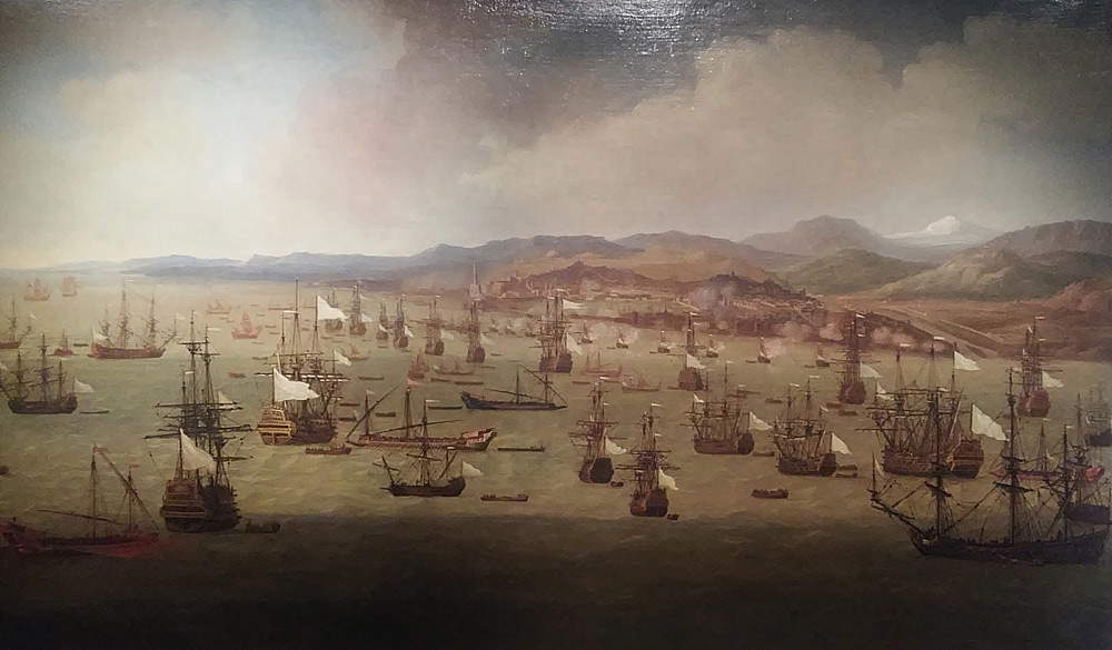 Jan Karel Donatus van Beecq, Veduta della flotta francese durante il bombardamento di Genova del 1684