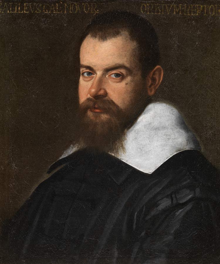 Santi di Tito, Portrait de Galileo Galilei (vers 1603 ; huile sur toile, 70 x 61 cm ; Grassina, collection Alberto Bruschi)