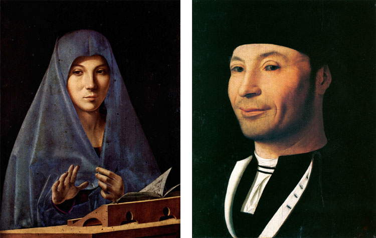 Antonello da Messina, Annonciation et Portrait d'un marin inconnu