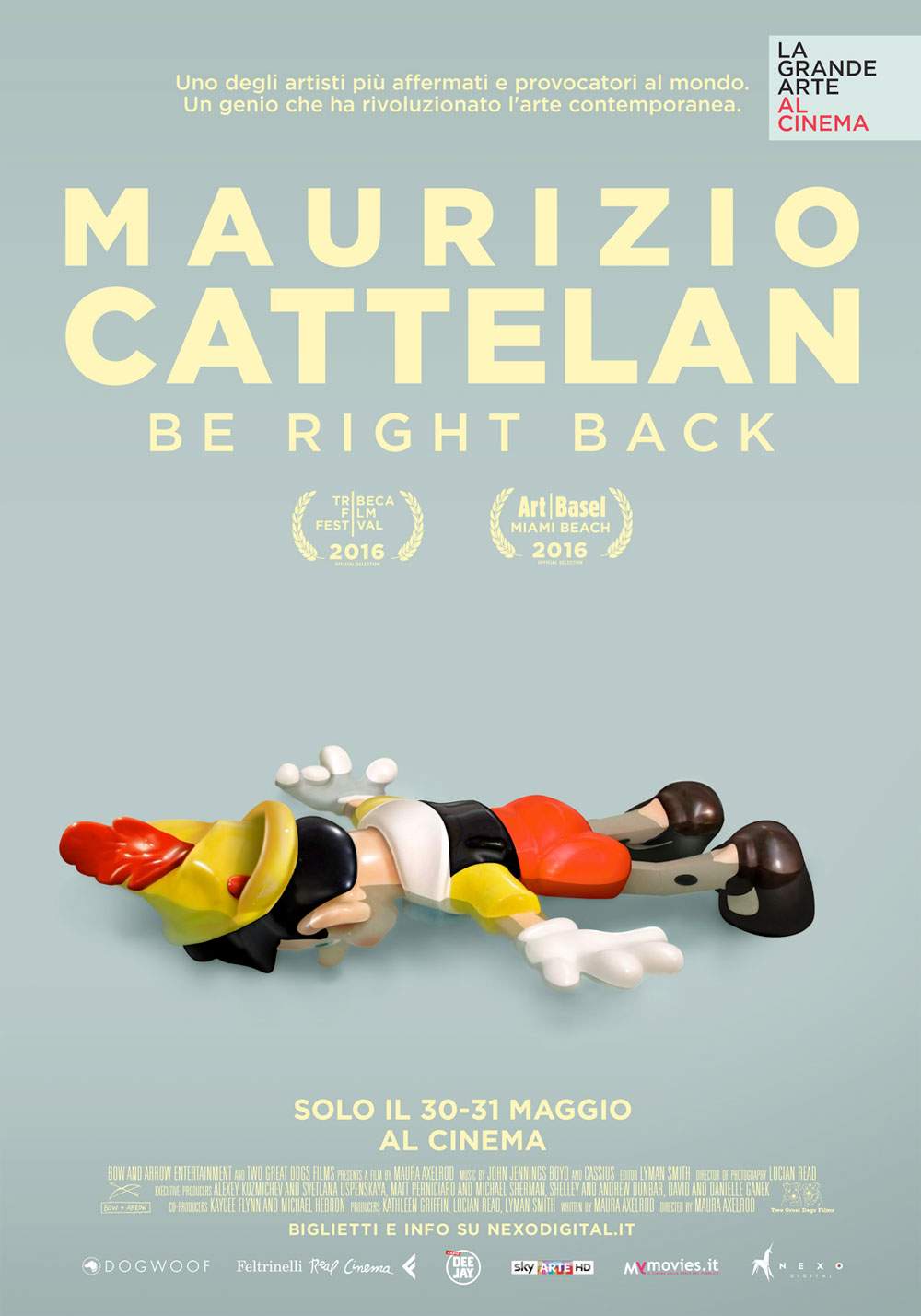 The docu-film dedicated to Cattelan on May 30 and 31 in theaters