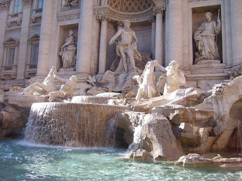 Trevi Fountain, start of controlled route: 80-day trial period, then permanent garrison