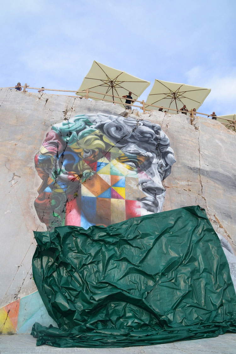 Inauguración del David de Eduardo Kobra. Foto Créditos Irene Vajra Inauguración del David de Eduardo Kobra. Foto Créditos Irene Vajra