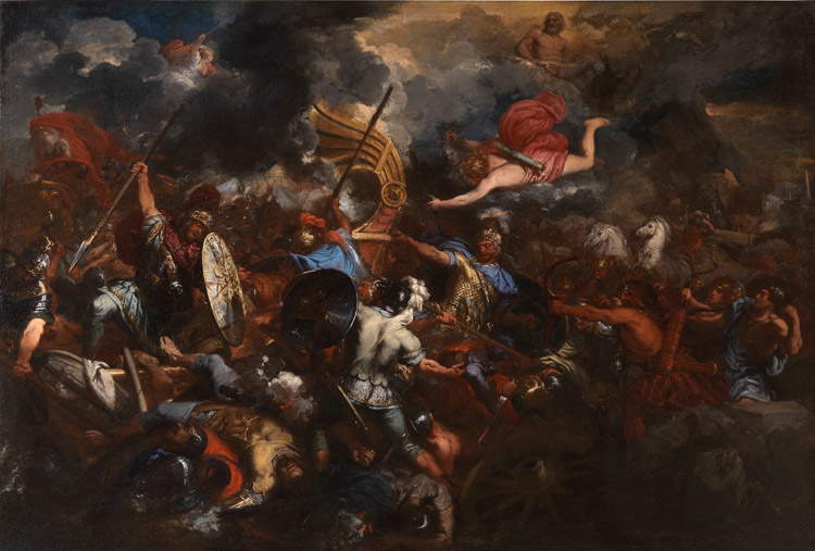 Livius Mehus, Die Schlacht zwischen Griechen und Trojanern