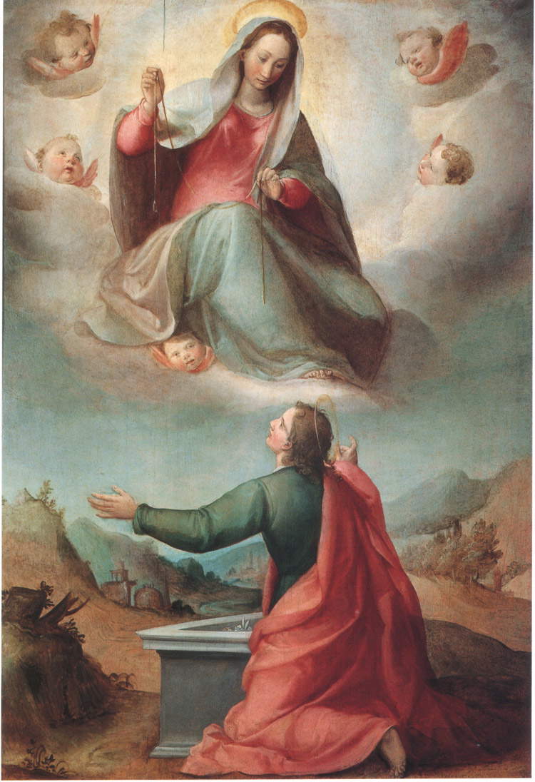 Ludovico Buti, Madonna Giving the Girdle to St. Thomas (1588-90; Prato, Museo di Palazzo Pretorio)