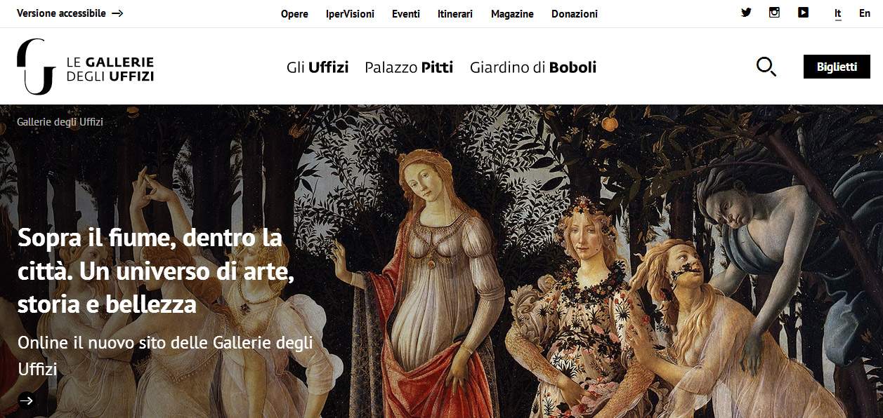 New logo and new site for the Uffizi. Schmidt: a platform that caters to all users