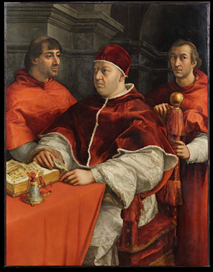 Restauration du portrait du pape Léon X par Raphaël