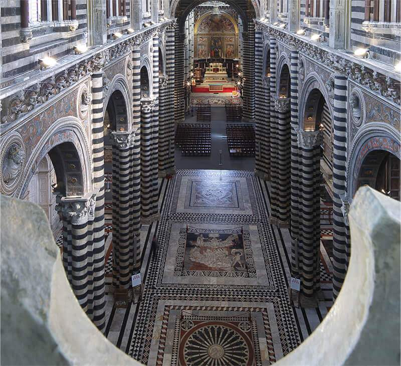 Sol de la cathédrale de Sienne à découvert jusqu'au 25 octobre 2017