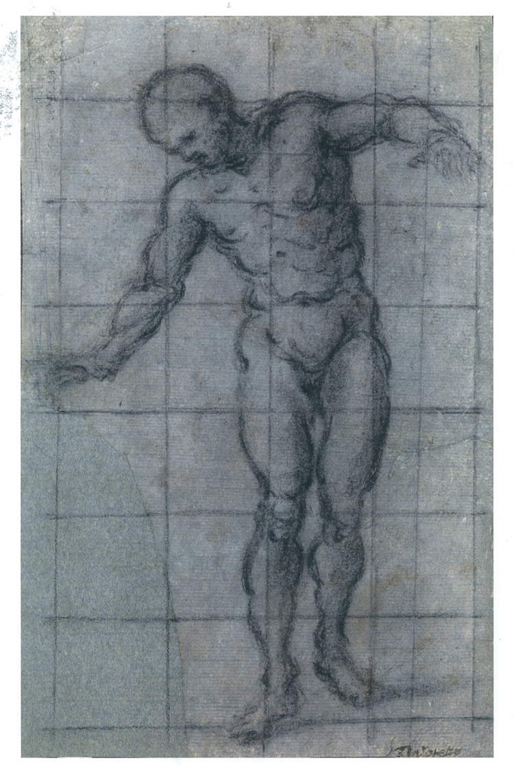 Tintoretto, Studie eines männlichen Aktes